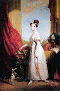 George Hayter Portrait of Princess Victoria of Kent with her spaniel Dash oil